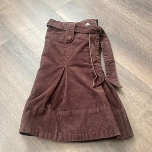 Brown corduroy skirt